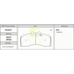 Pastilla freno compatible BPW
